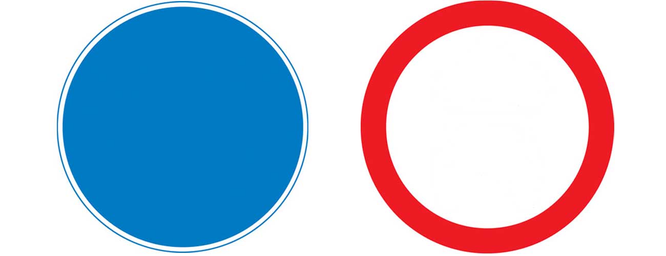 circular road signs