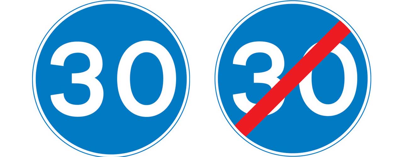 minimum speed limit road signs